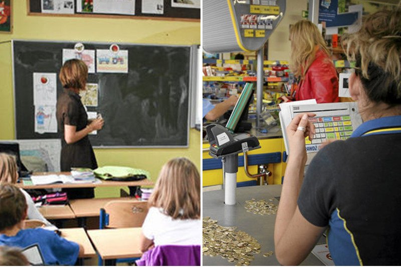 "A może rzucić wszystko i na kasę do Lidla?". Nauczyciele pozazdrościli kasjerom w supermarketach