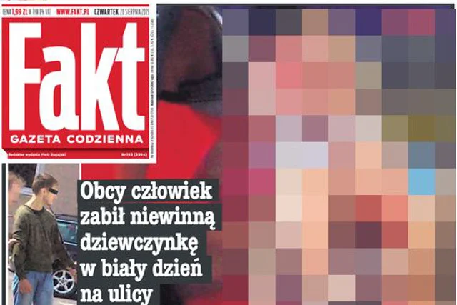 Fragment czwartkowej okładki "Faktu"