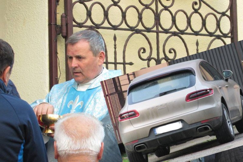 Sprawa ks. Wiesława Maciaszka z Kasiny Wielkiej za sprawą doniesień o jego porsche za 400 tys. zł obiegła całą Polskę.