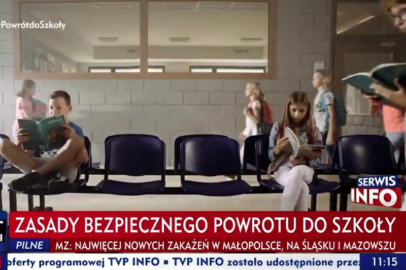 Telewizja Polska przygotowała spot "Bezpieczny powrót do szkoły".
