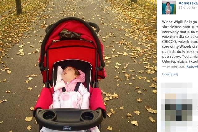 Mama niepełnosprawnej Tosi zaapelowała do złodzieja o zwrócenie wózka jej córki