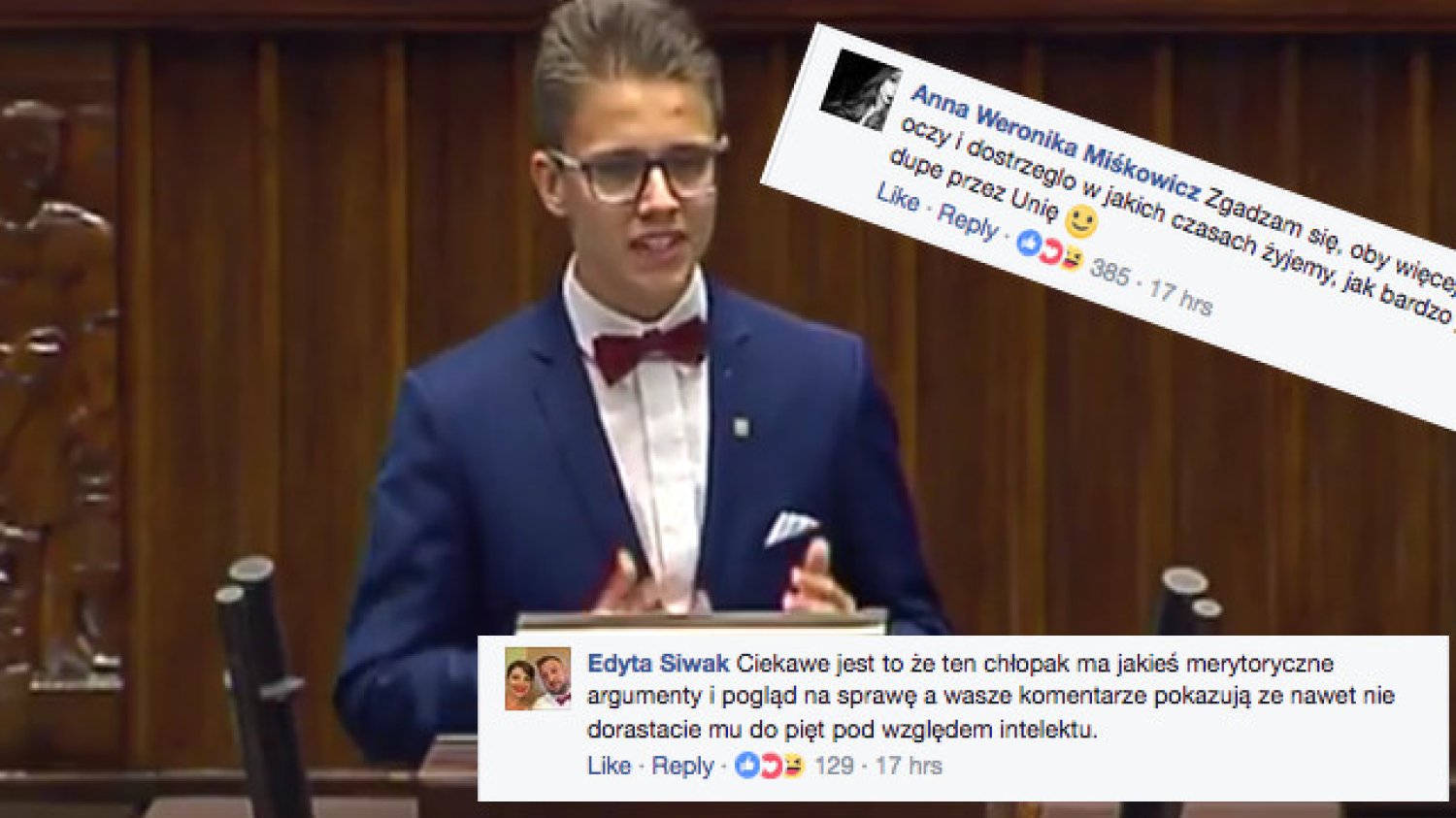 Przemówienie tego ucznia odbiło się wielkim echem. Niestety z mało pozytywnych powodów.