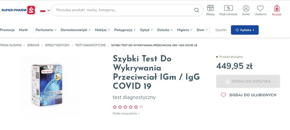 Testy na COVID-19 z drogerii: gdzie kupić? [SuperPharm, Douglass, Rossmann]