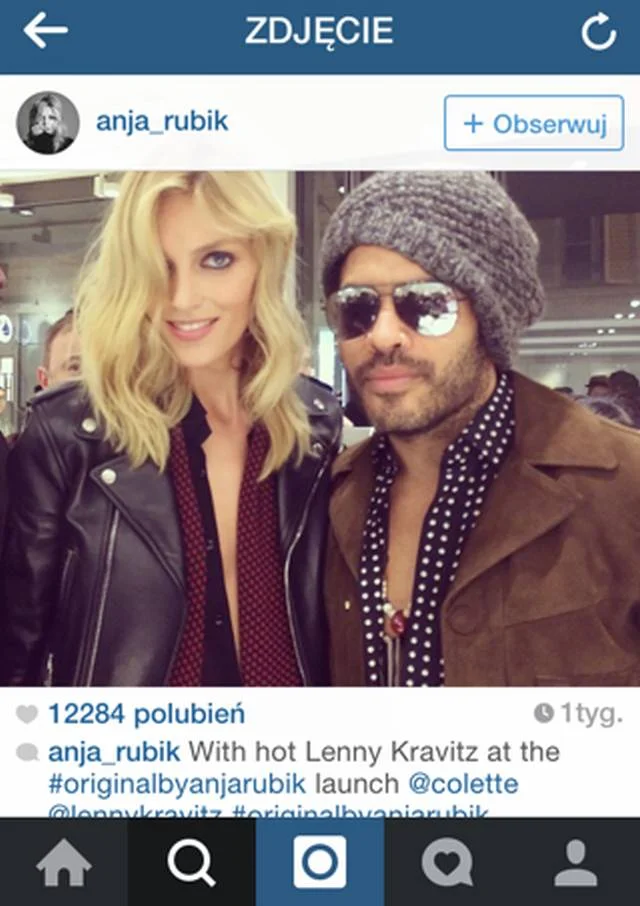 Anja Rubik i Lenny Kravitz, Paryż