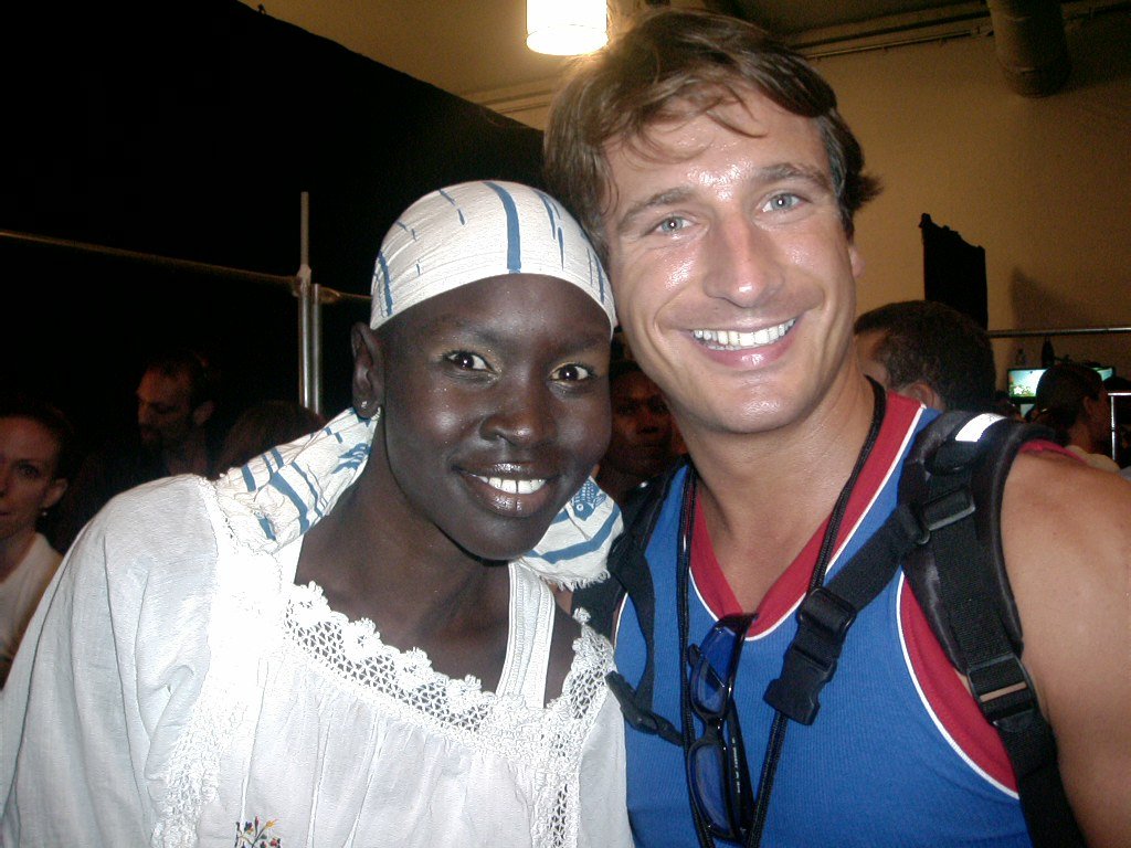 Z supermodelką Alek Wek w NYC