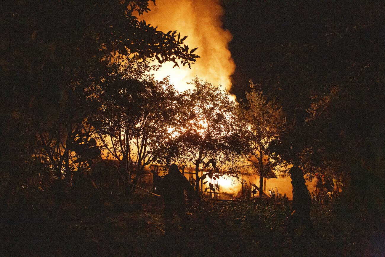 Pożar na Sycylii w okolicach Palermo.