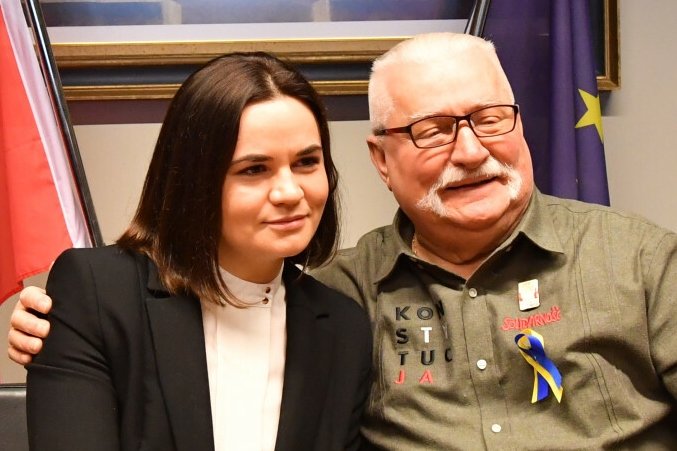 Liderka białoruskiej opozycji Swiatłana Cichanouska spotkała się 8 grudnia z byłym prezydentem Lechem Wałęsą.