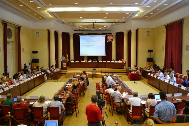 Posiedzenie Rady m.st. Warszawy w Pałacu Kultury i Nauki.