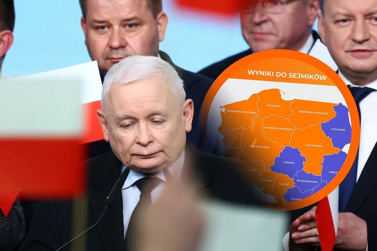Tak wygląda "zwycięstwo" PiS w sejmikach. Na mapie widać gołym okiem