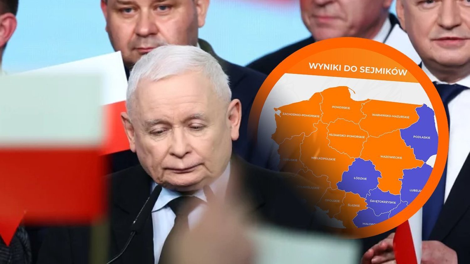 Tak wygląda "zwycięstwo" PiS w sejmikach. Na mapie widać gołym okiem
