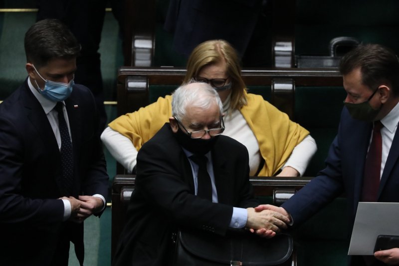 Wicepremier Jarosław Kaczyński w Sejmie.