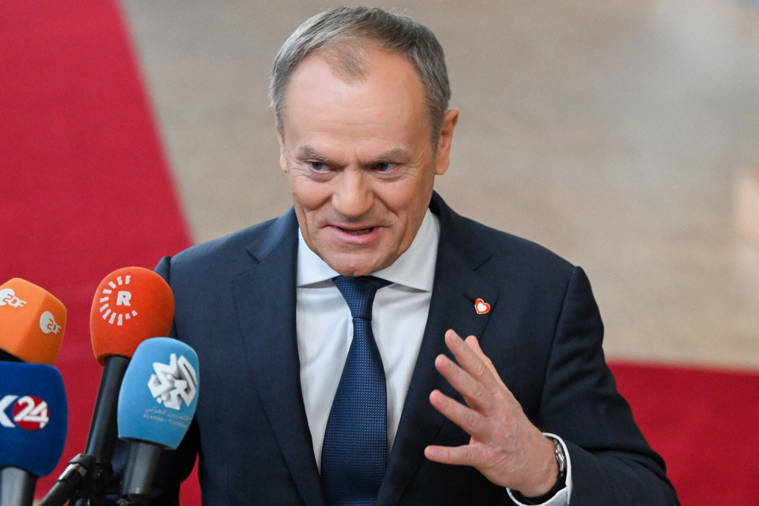 Premier Polski Donald Tusk w Brukseli