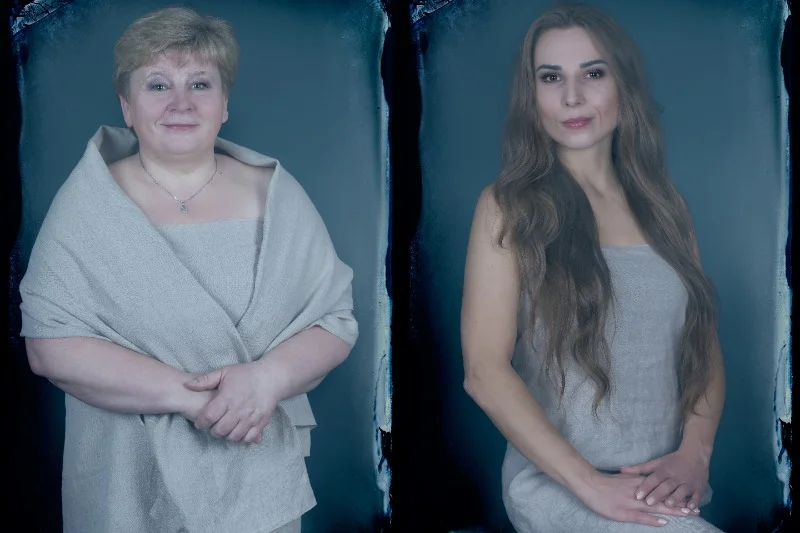 Lniane chusty zostały stworzone przez lokalny sklepik specjalnie na potrzeby projektu