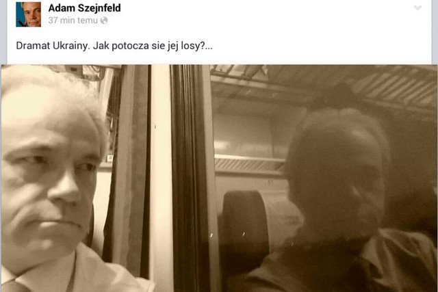 Kolejowe "selfie" Adama Szejnfelda