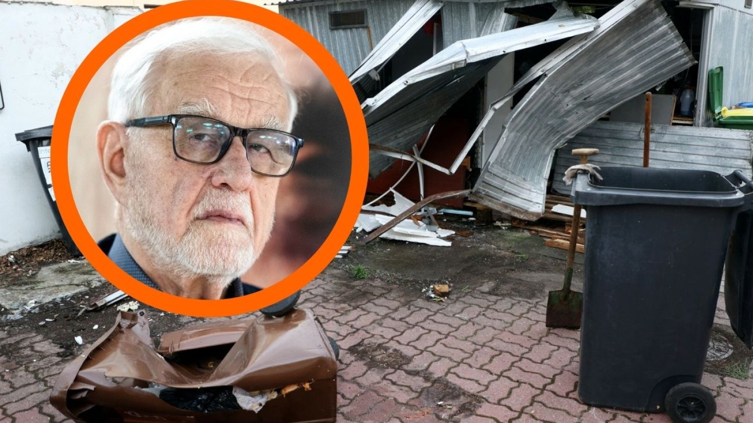 Wypadek Jana Pietrzaka na Wilanowie w Warszawie. Ucierpiała nie tylko wiata