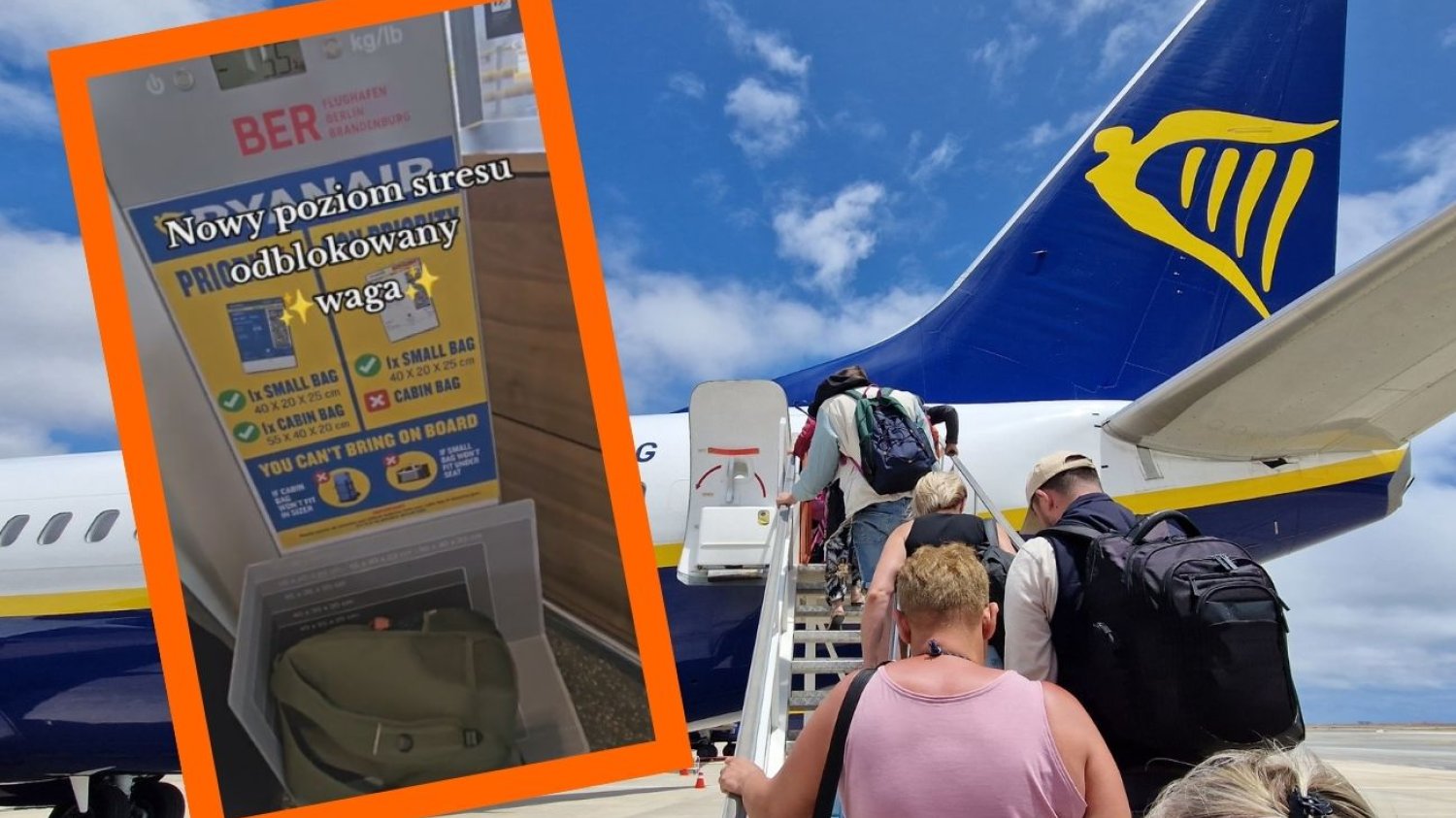 Ryanair testuje nową miarkę do bagażu? Sprawdziliśmy, o co chodzi