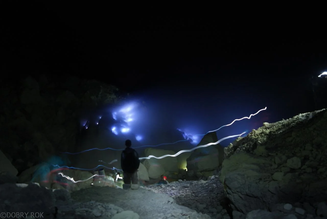 Fumarole na wulkanie - Wulkan Ijen, Jawa Indonezja