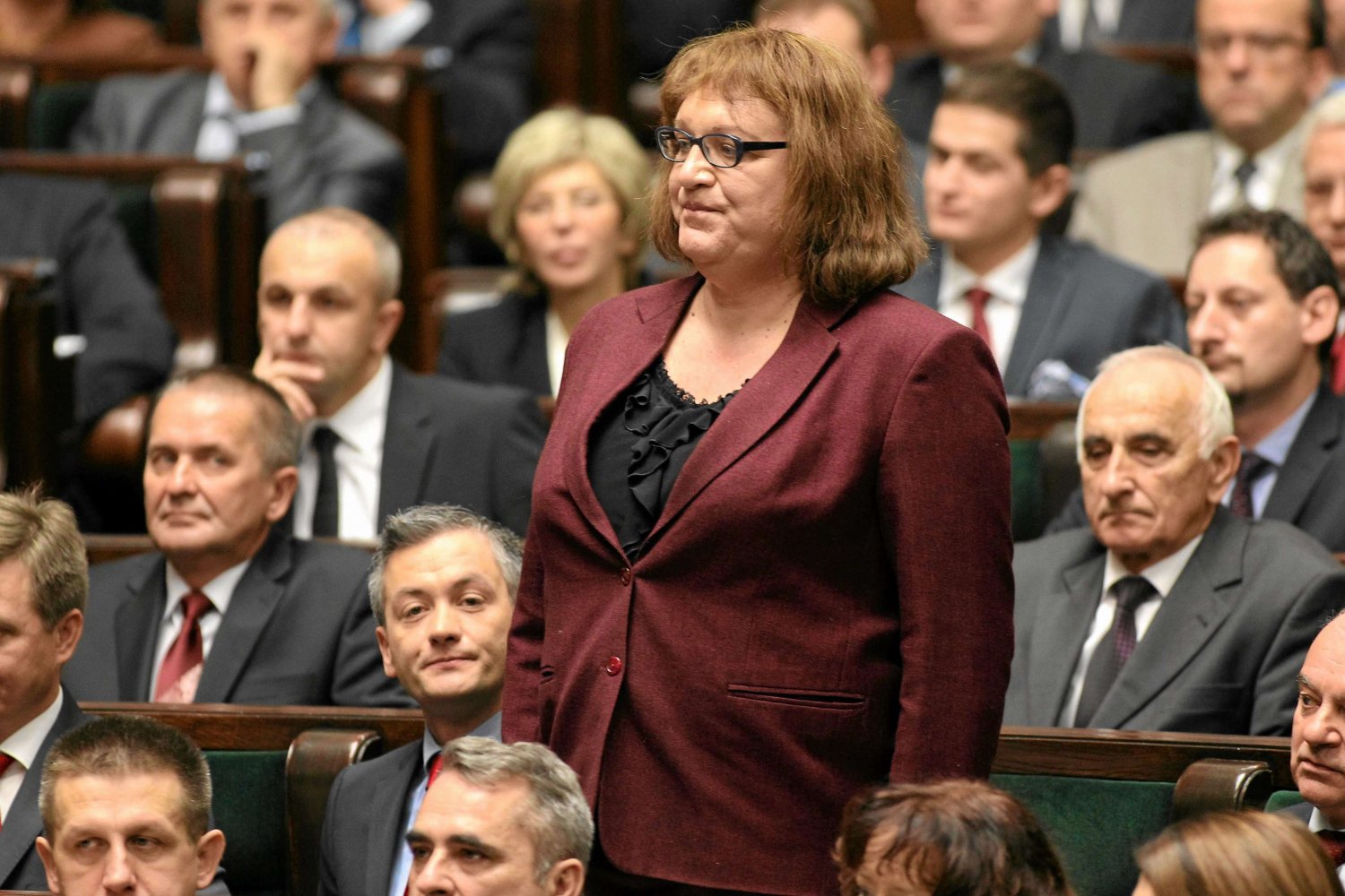 Anna Grodzka podczas ślubowania w Sejmie
