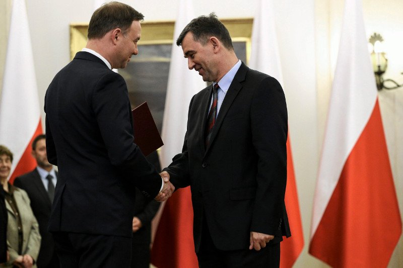 Prezydent Andrzej Duda i Andrzej Przyłębski