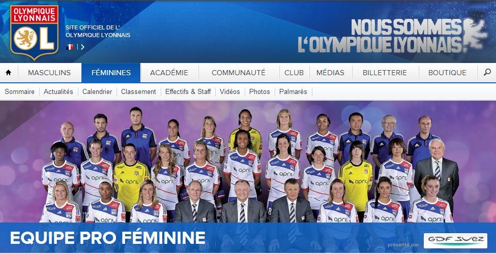 Piłkarki Lyonu na wspólnym zdjęciu.