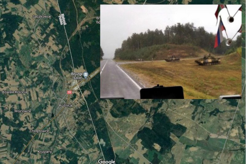 W sieci krąży zdjęcie białoruskich wozów piechoty przy granicy z Polską.