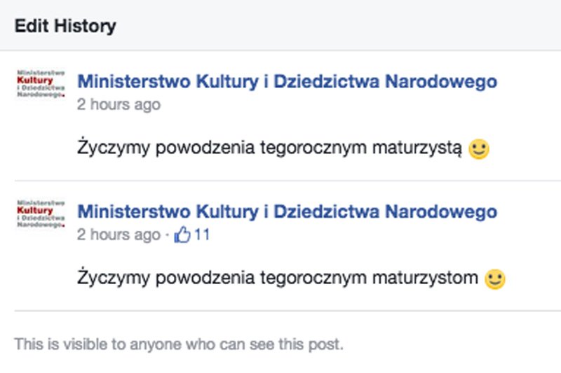 Ministerstwo Kultury i Dziedzictwa Narodowego zaliczyło sporą wpadkę językową. Okazało się, iż w resorcie prof. Piotra Glińskiego nie potrafią odmienić słowa "maturzyści".