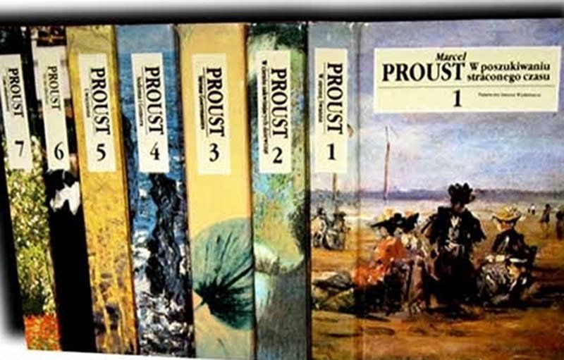 Okładki wielotomowej powieści "W poszukiwaniu straconego czasu"