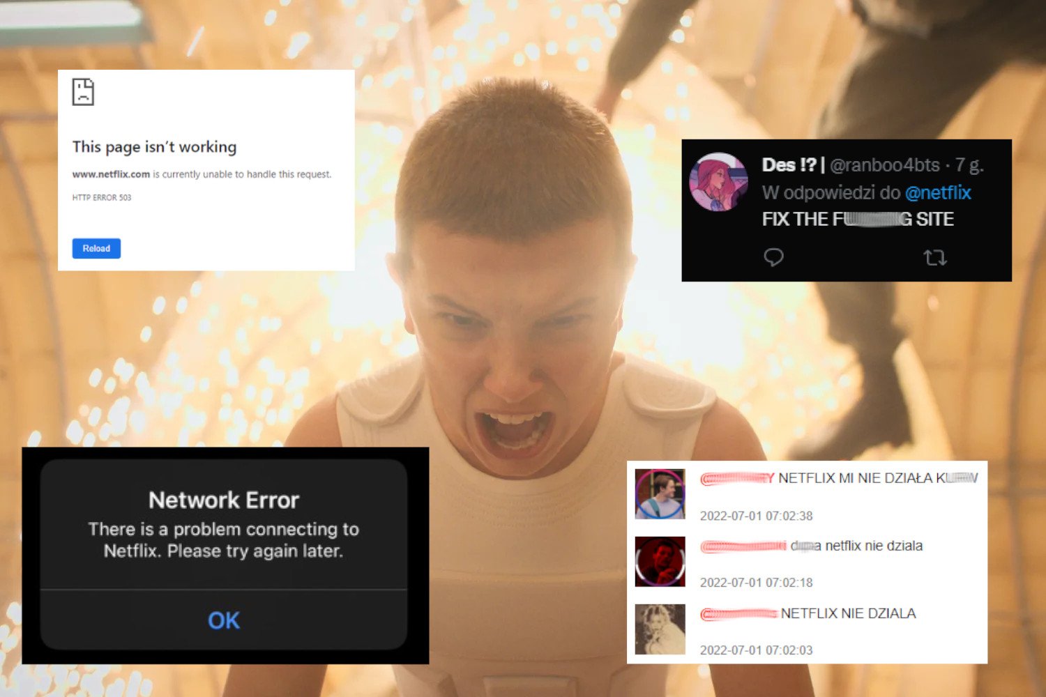 awaria netflix stranger things 4 final premiera