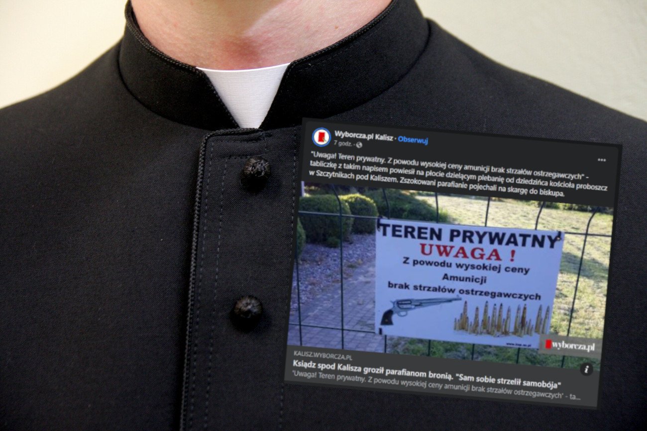 Proboszcz parafii w Szczytnikach wywiesił szokującą tablicę. Groził bronią