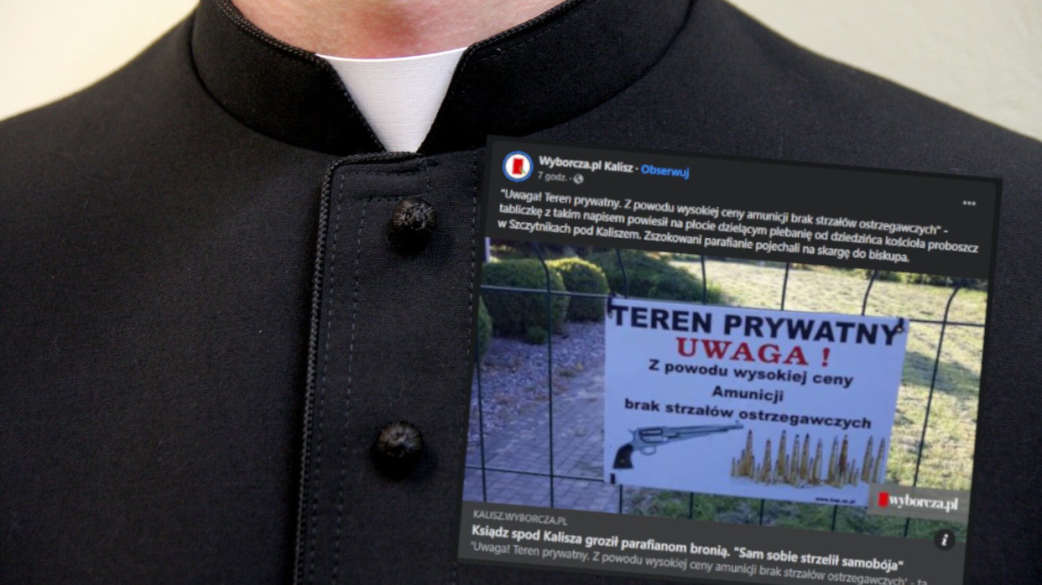 Proboszcz parafii w Szczytnikach wywiesił szokującą tablicę. Groził bronią Proboszcz parafii w Szczytnikach wywiesił szokującą tablicę. Groził bronią