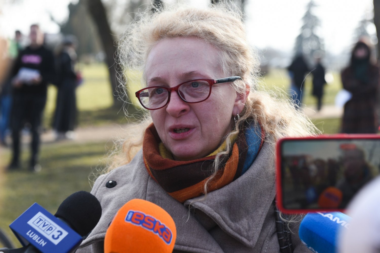 Mama Eryka podczas marszu w Zamościu.