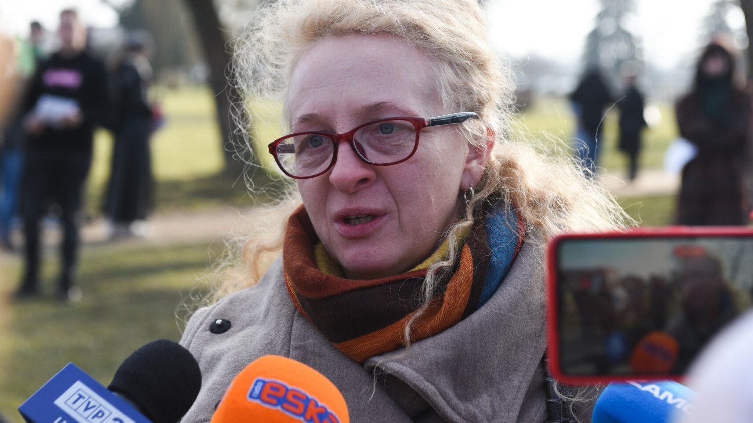 Mama Eryka podczas marszu w Zamościu.