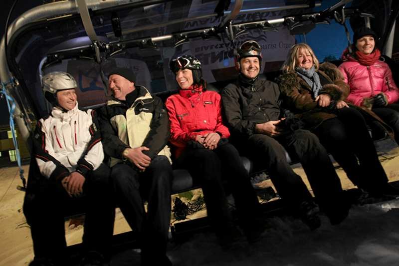 Posłowie PO na wyciągu narciarskim