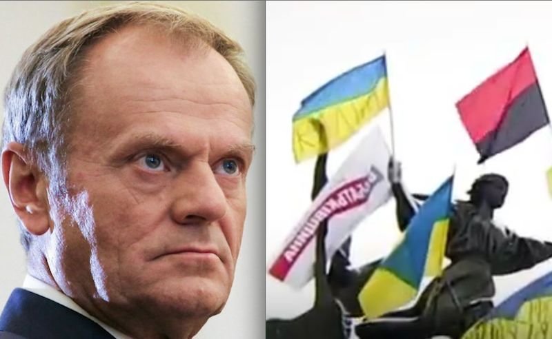 Donald Tusk opublikował nagranie, w którym widać banderowskie flagi. Skrytykował go poseł Kukiz'15.