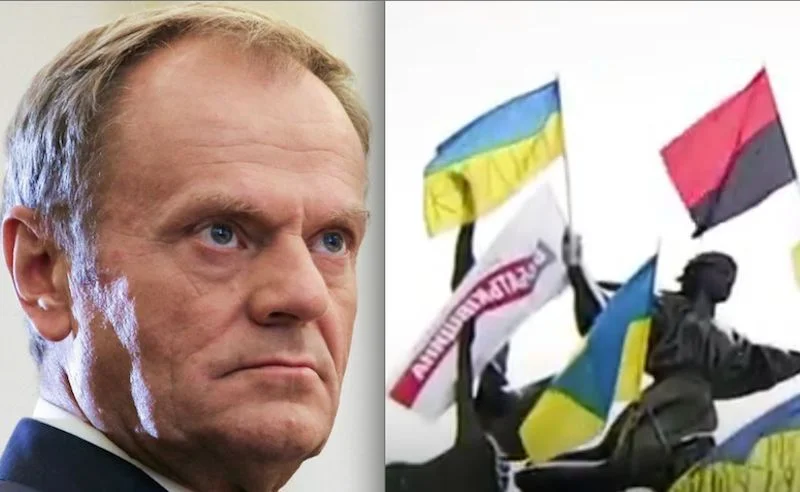 Donald Tusk opublikował nagranie, w którym widać banderowskie flagi. Skrytykował go poseł Kukiz'15.