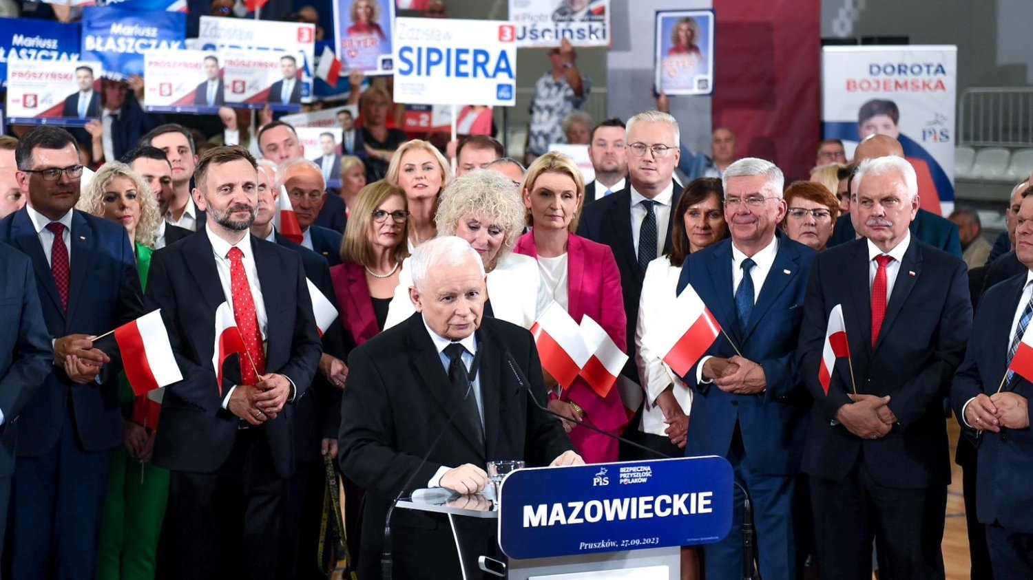 Kaczyński w Pruszkowie. Ujawniono, jak trudno dostać się było na spotkanie.