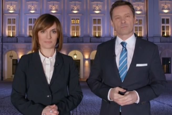Dorota Gawryluk i Krzysztof Ziemiec w zwiastunie debaty wyborczej w TVP i Polsacie