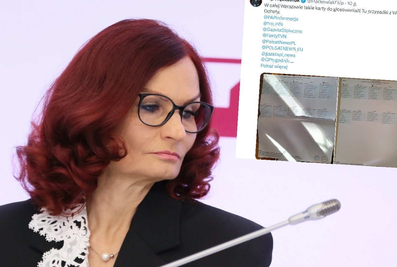 Incydent z kartami wyborczymi w Warszawie. PKW reaguje na zdjęcia.