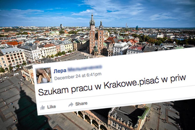 Ukrainka zamieściła post w poszukiwaniu pracy. Takiej reakcji internautów z Krakowa nie mogła się spodziewać
