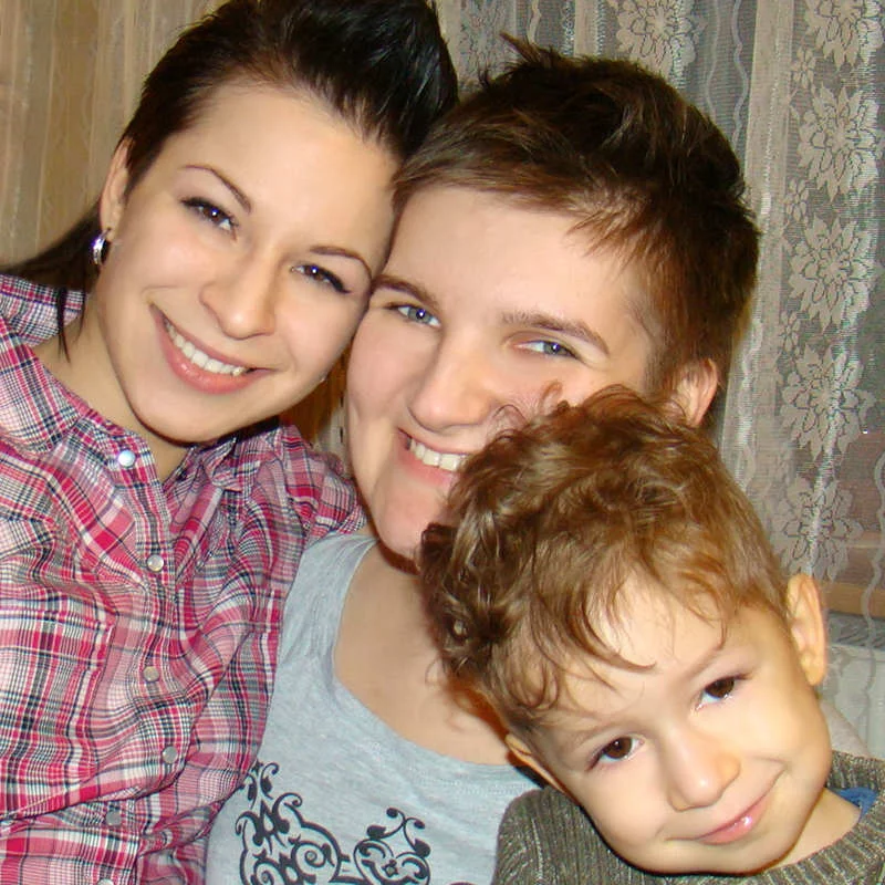 Kamila Mańkowska, Beata Lipska i ich syn Julian