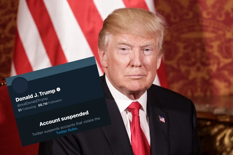 Donald Trump został zbanowany na stałe przez Twittera. Donald Trump został zbanowany na stałe przez Twittera.