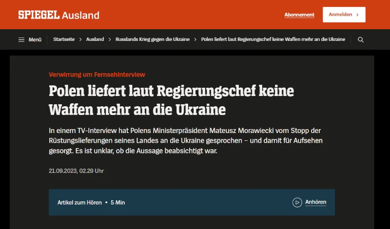 Morawiecki na czołówkach światowych mediów. Przez wypowiedź o Ukrainie