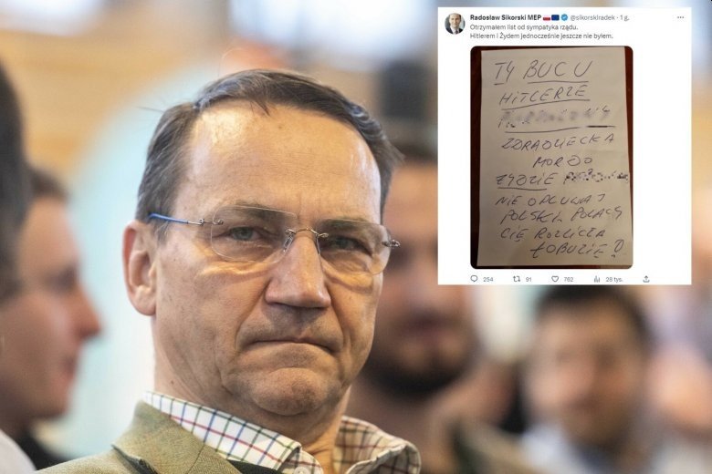 Radosław Sikorski dostał bardzo obraźliwy list.