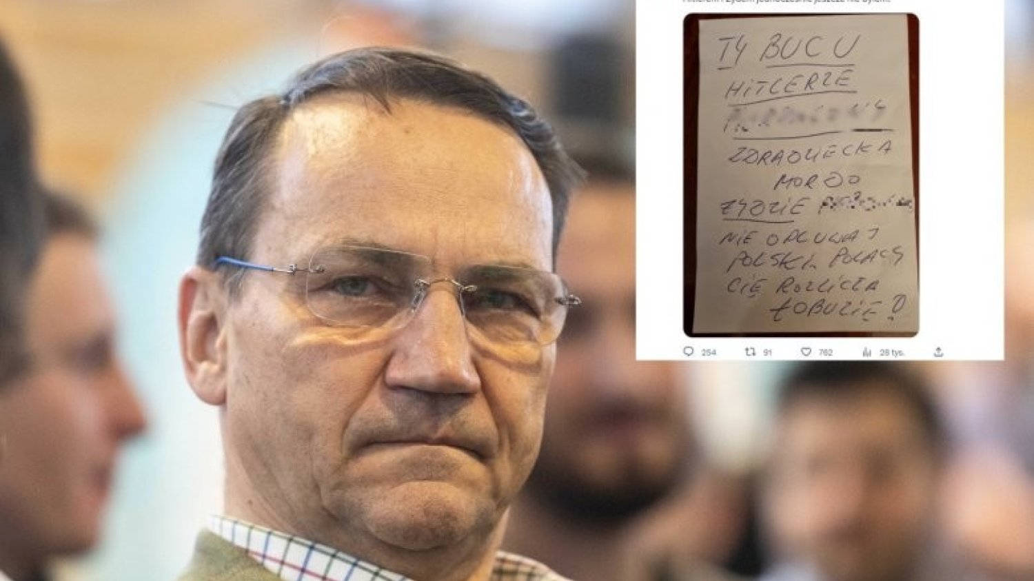Radosław Sikorski dostał bardzo obraźliwy list.