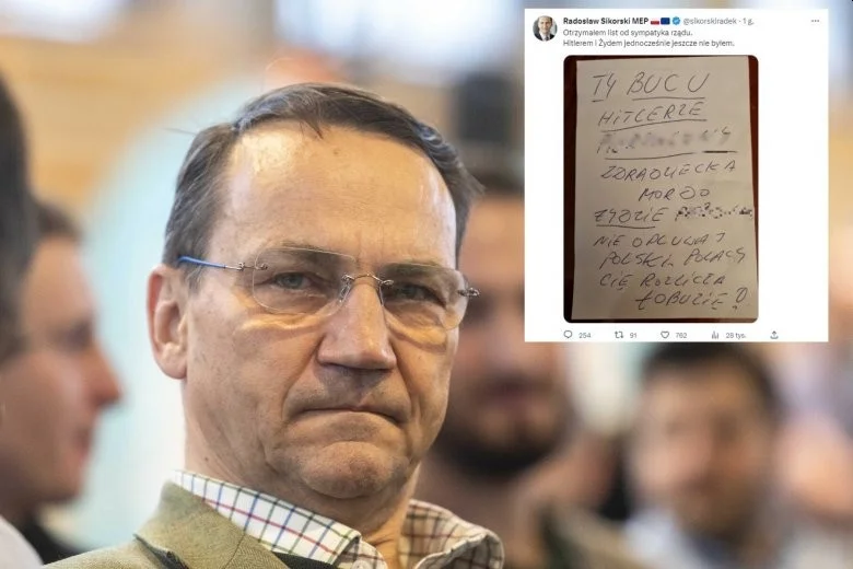 Radosław Sikorski dostał bardzo obraźliwy list.