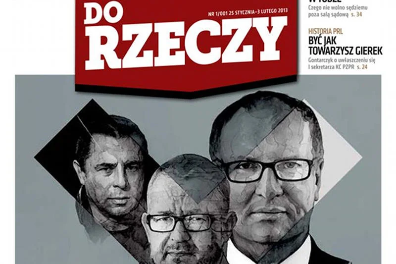 Okładka pierwszego numeru tygodnika "Do Rzeczy"