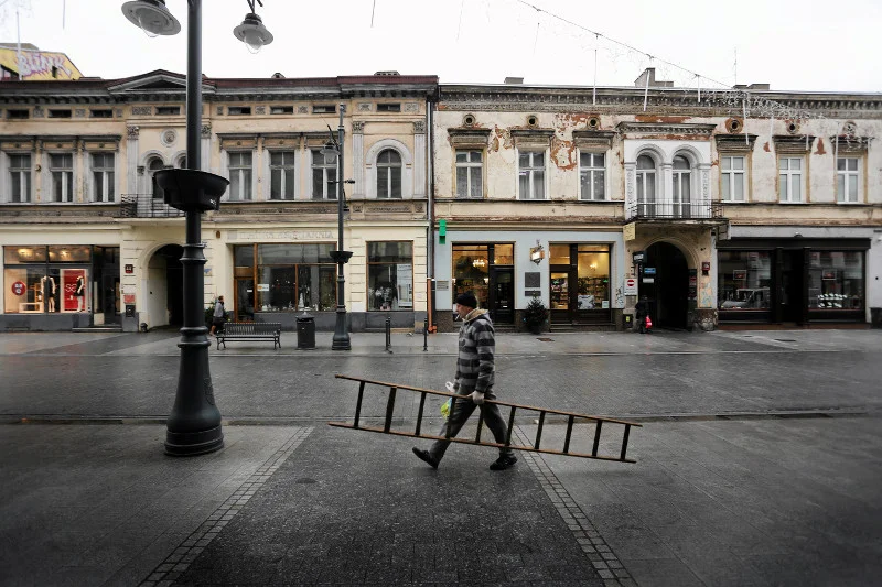 24.12.2014 Łódź , ulica Piotrkowska