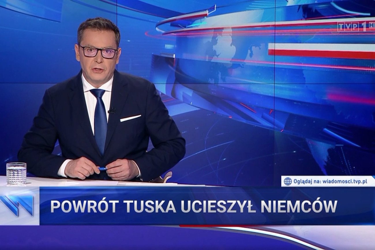 Donald Tusk głównym tematem "Wiadomości" TVP