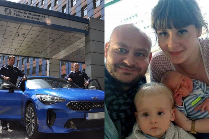 Policjanci ze śląskiej drogówki eskortowali przyszłą mamę autostradę A4.