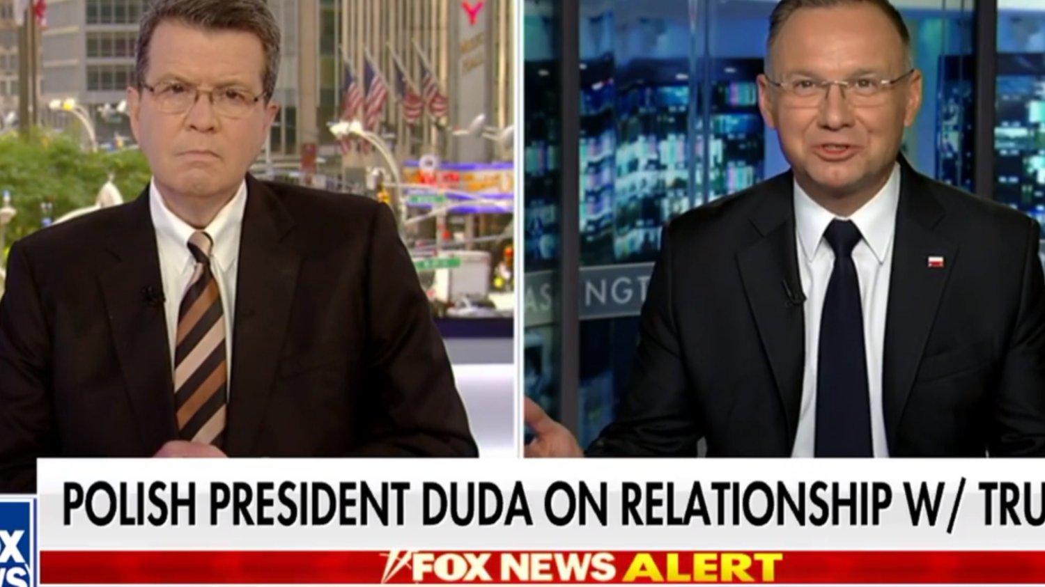 Duda udzielił wywiadu Fox News. Roześmiał się podczas jednego z pytań.